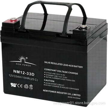 12V 33ah Deep Cycle Sealed Lead Acid Battery/AGM Battery (NM12-33D)